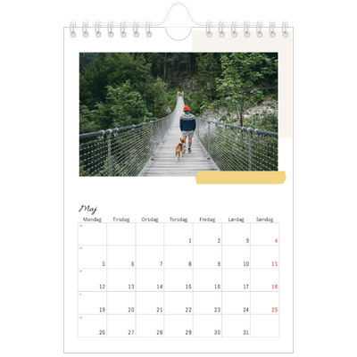 A5 Foto Kalender — Pastellfarver [kalender forside]