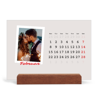 Staffeli kalender - liggende  — Signeret tryk [Februar]