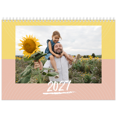Fotokalender A4 dobbelt (30 x 40 cm) — Farverig kalender [kalender forside]