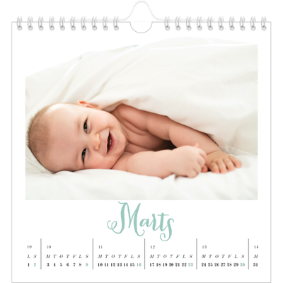 Årskalender kvadratisk — Hej verden [Marts]