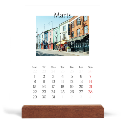 Staffeli kalender - stående  — Min rejseskildring [Marts]
