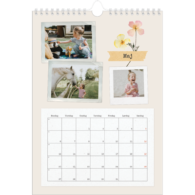 Fotokalender A4 (20 x 30 cm) — Vintage scrapbooking [kalender forside]