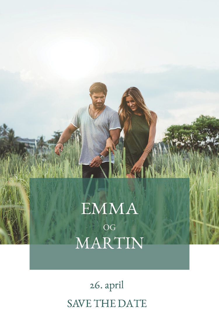 Save the date — Simpel grøn