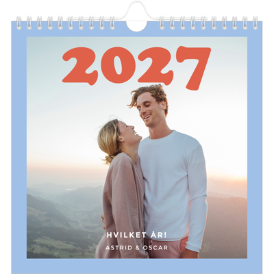 Årskalender kvadratisk — Retro rammer [kalender forside]
