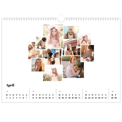 A3 Foto Kalender — Collage shapes [April]