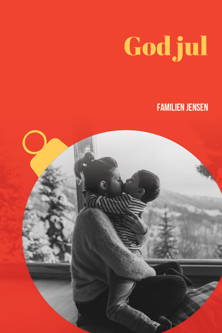 Kort — Julekugle med billede