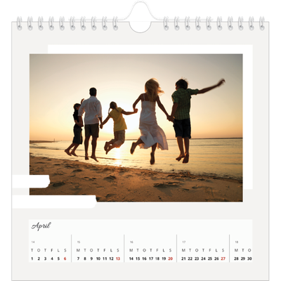 Årskalender kvadratisk — Pastellfarver [April]