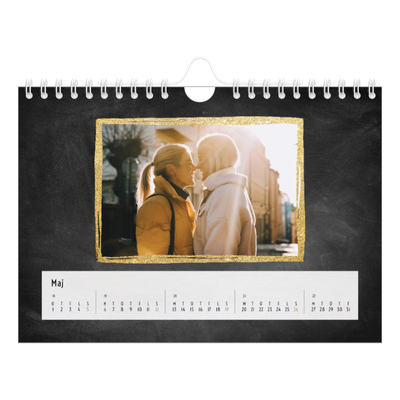 A5 Foto Kalender — Rammer med glitter [kalender forside]