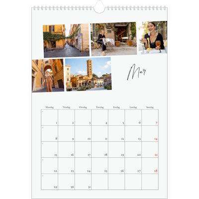 Årskalender A3 — Byferie (hvid) [Marts]