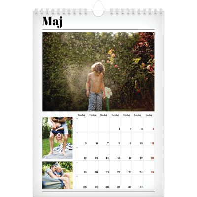Fotokalender A4 (20 x 30 cm) — Avisstil [kalender forside]