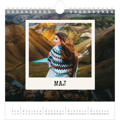 Årskalender kvadratisk — Portrætudgaven [kalender forside]