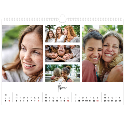 A3 Foto Kalender — Billedcollage [Februar]