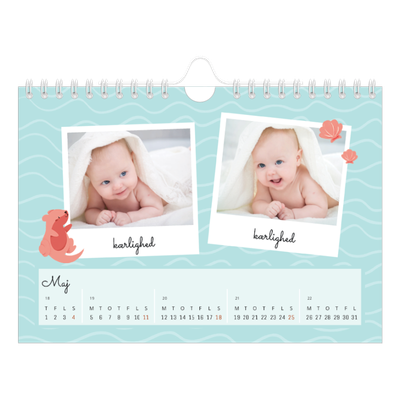 A5 Foto Kalender — Søde dyr [kalender forside]