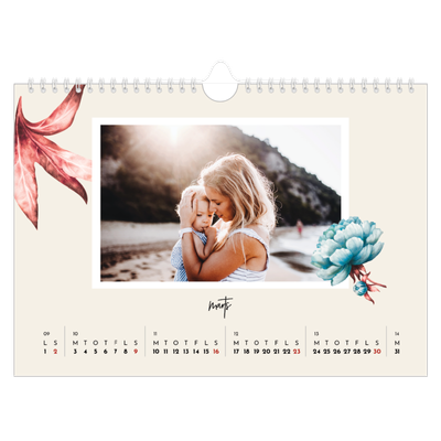 Fotokalender A4 — Malte blomster [Marts]