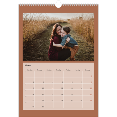 Årskalender A3 — Jordfarver [Marts]