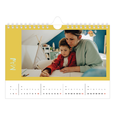A5 Foto Kalender — Farverig kalender [kalender forside]