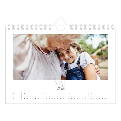 A5 Foto Kalender — Flere fonter [kalender forside]