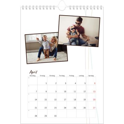 Fotokalender A4 (20 x 30 cm) — Blomstret indpakning [April]