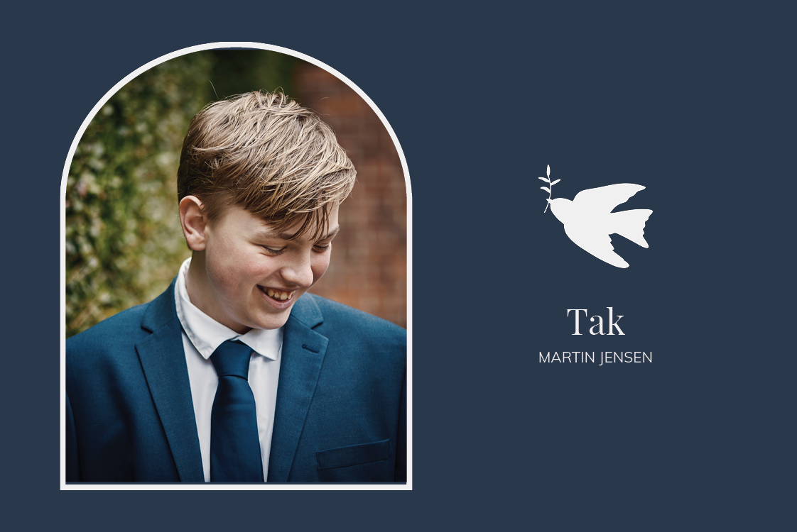 Takkekort — Hvid due