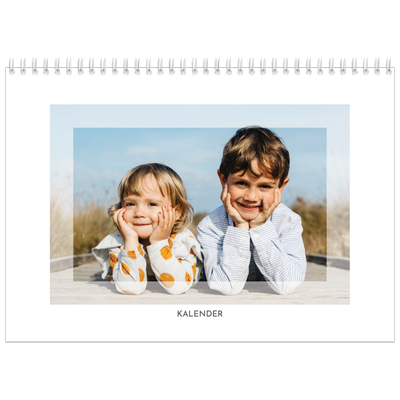 Fotokalender A4 dobbelt (30 x 40 cm) — Transperant ramme [kalender forside]