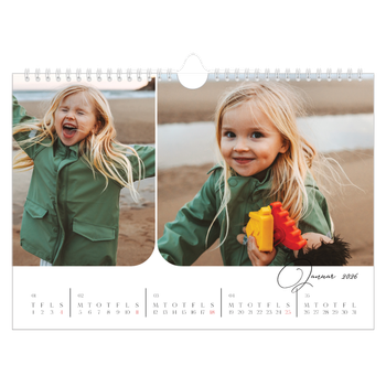 Fotokalender A4 — Øjebliksbilleder og skrift