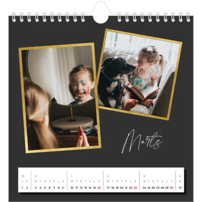 Årskalender kvadratisk — Gode minder [Marts]