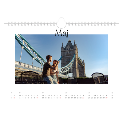 Fotokalender A4 — Min rejseskildring [Maj]