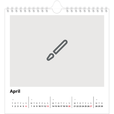 Årskalender kvadratisk — Design selv [April]