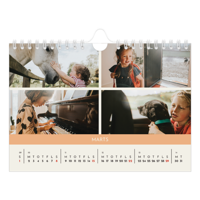 A5 Foto Kalender — Pastel kapitler [Marts]