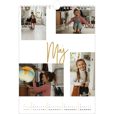 Fotokalender A4 (20 x 30 cm) — Guldstift [kalender forside]