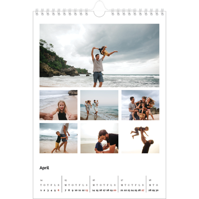 Fotokalender A4 (20 x 30 cm) — Billedgrid [April]