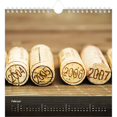 Årskalender kvadratisk — Transparent kalender [Februar]