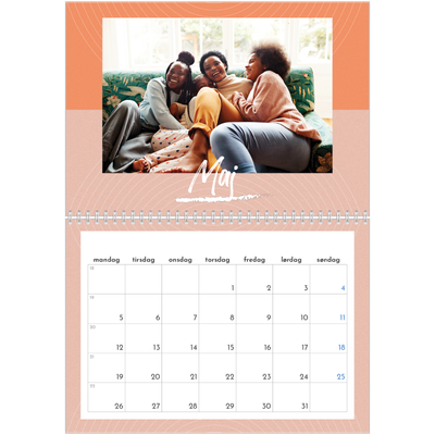 Fotokalender A4 dobbelt (30 x 40 cm) — Farverig kalender [kalender forside]