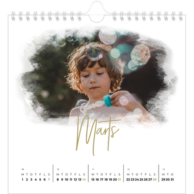 Årskalender kvadratisk — Diffuse billederammer [Marts]