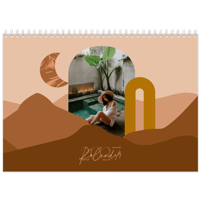 Fotokalender A4 dobbelt (30 x 40 cm) — Neutrale bjerge [kalender forside]