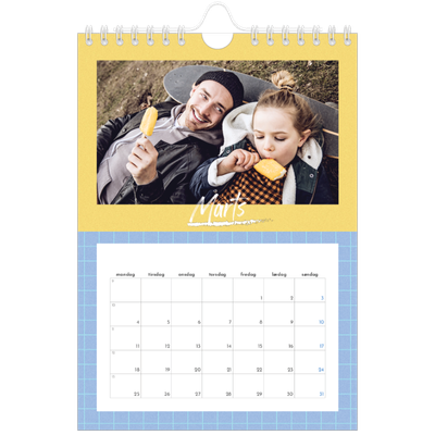 A5 Foto Kalender — Farverig kalender [Marts]