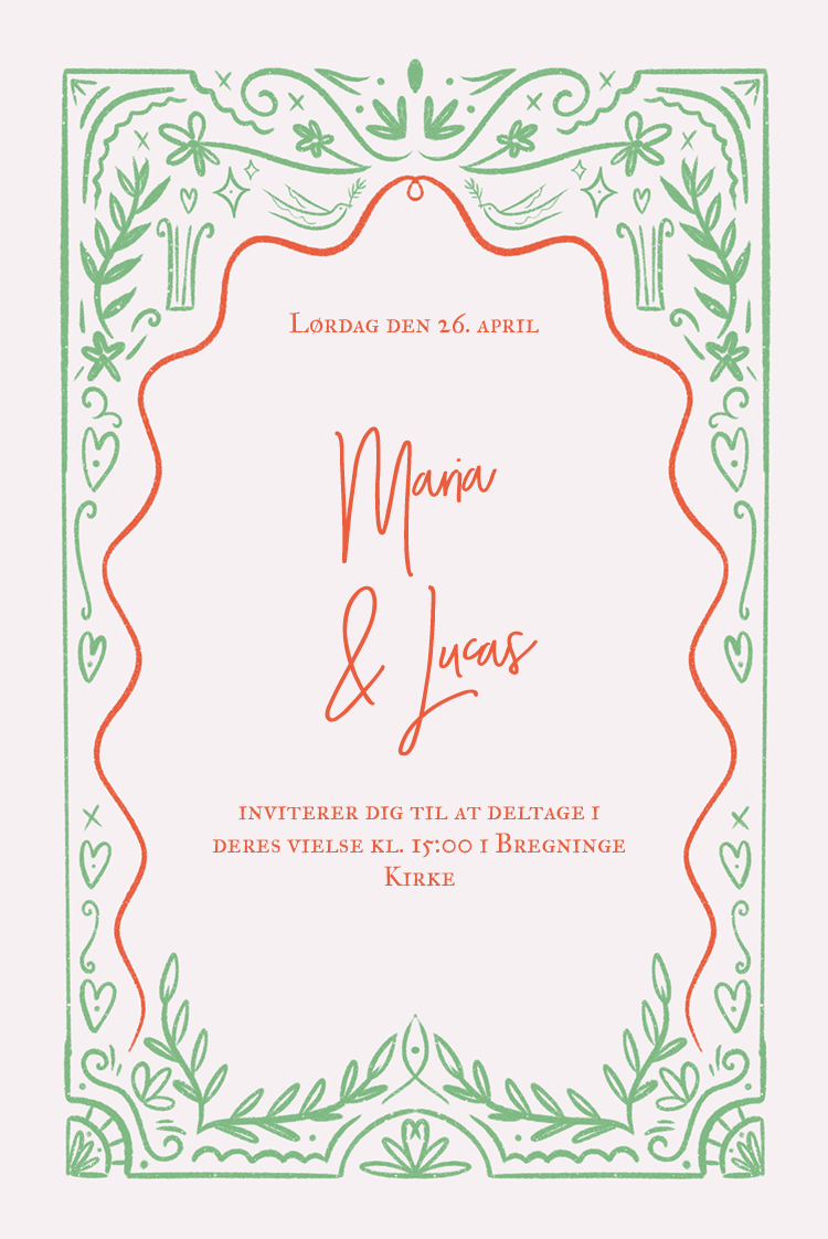 Invitationer — Vintage ramme