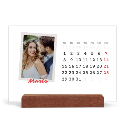 Staffeli kalender - liggende  — Signeret tryk [Marts]
