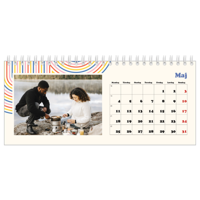 Bordkalendere — Retro striber [kalender forside]
