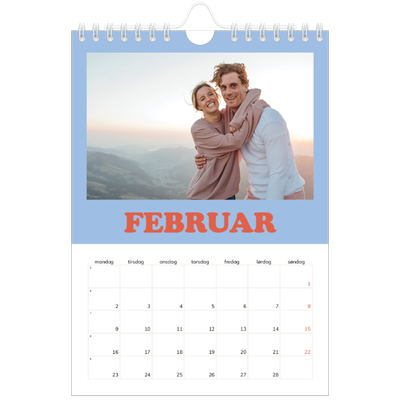 A5 Foto Kalender — Retro rammer [Februar]