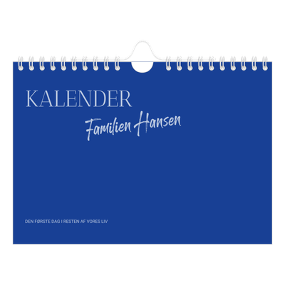 A5 Foto Kalender — Klassisk kobolt [kalender forside]