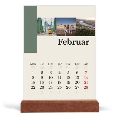 Staffeli kalender - stående  — Verdens seværdigheder [Februar]
