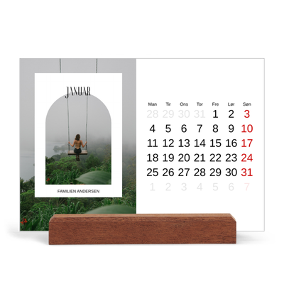 Staffeli kalender - liggende  — Den åbne bue [Januar]