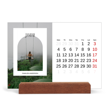 Staffeli kalender - liggende — Den åbne bue