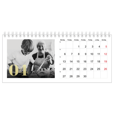 Bordkalendere — Store tal i glitter [April]