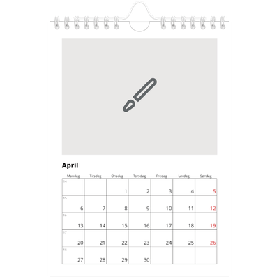 A5 Foto Kalender — Design selv [April]
