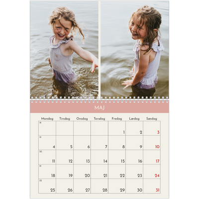 Fotokalender A4 dobbelt (30 x 40 cm) — Pastel kapitler [kalender forside]