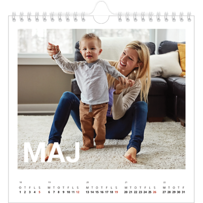 Årskalender kvadratisk — Stor måned [kalender forside]