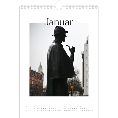 Fotokalender A4 (20 x 30 cm) — Min rejseskildring [Januar]