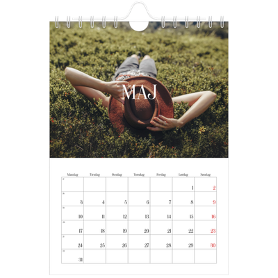 A5 Foto Kalender — Endeløs flugt [Maj]